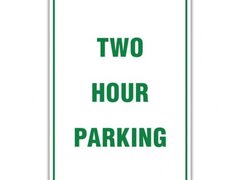 TWO HOUR PARKING SIGN